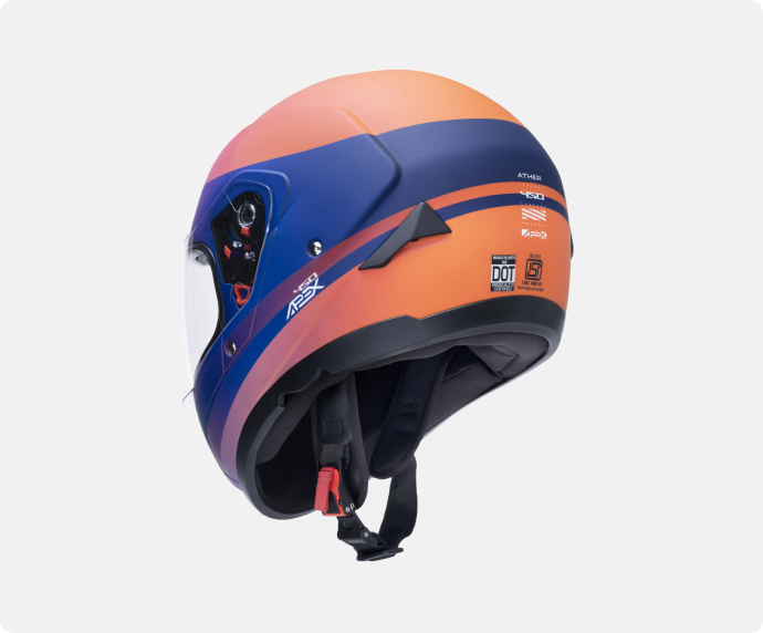 Ather Full Face Helmet - Stark Orange