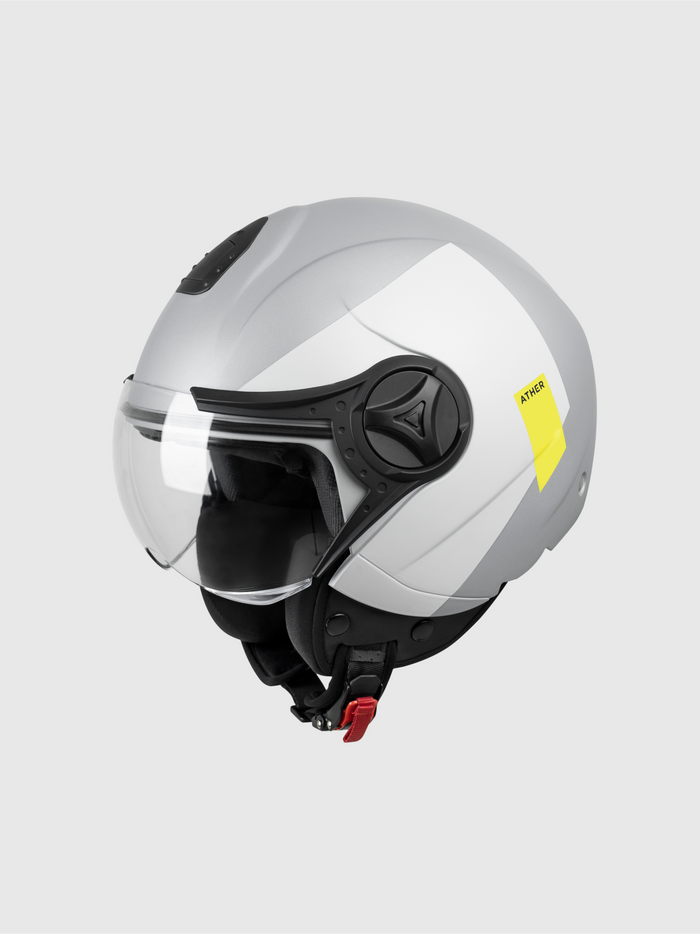 Ather Half Face Grey Helmet